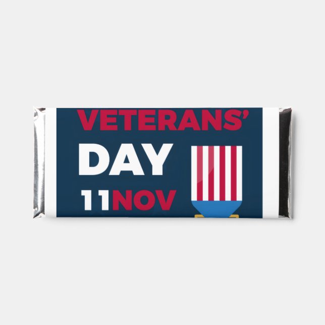 Veterans Day - Honoring all who served  Hershey Bar Favors (Front)