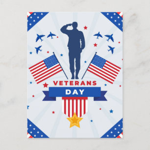 Veterans Day - Honoring all who served  Holiday Postcard