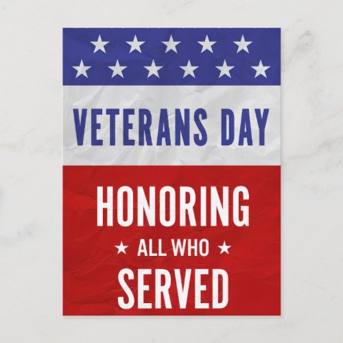 Veterans Day - Honoring all who served 