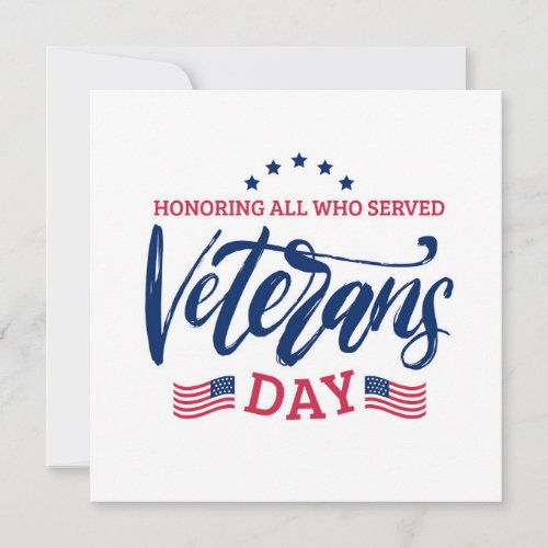 Veterans Day - Honoring all who served 