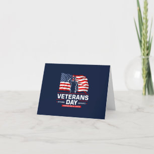 Veterans Day - Honoring all who served  Letterpress Thank You Card