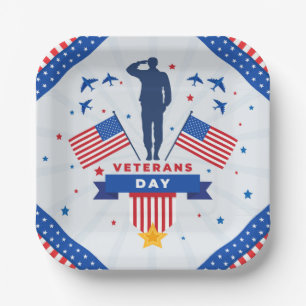 Veterans Day - Honoring all who served  Paper Plates