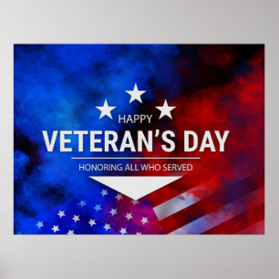 Veterans Day - Honoring all who served  Poster