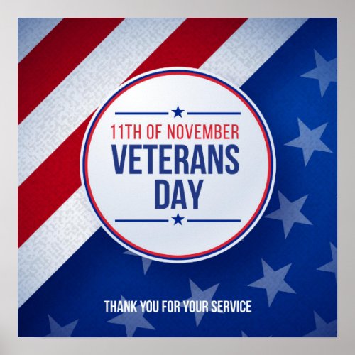 Veterans Day - Honoring all who served  Poster