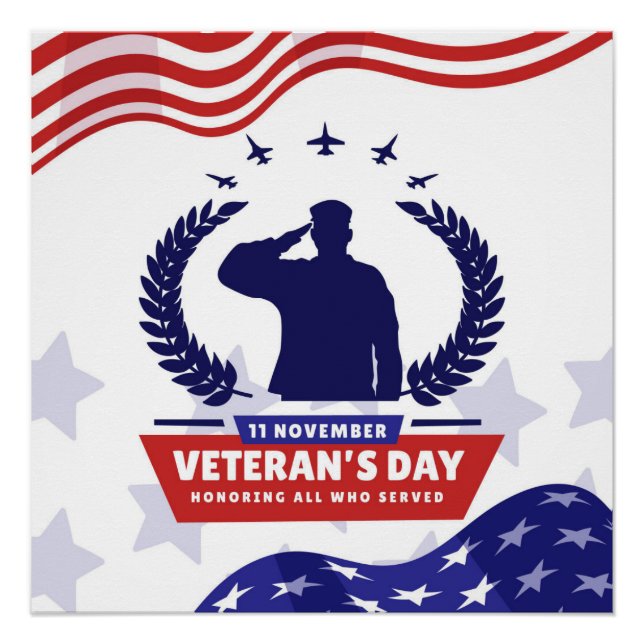 Veterans Day - Honoring all who served  Poster (Front)