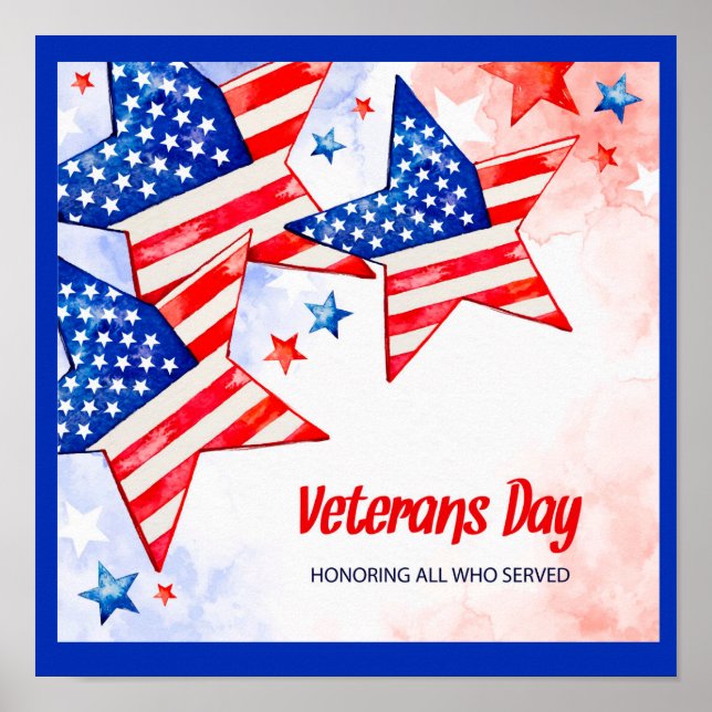 Veterans Day - Honoring all who served  Poster (Front)