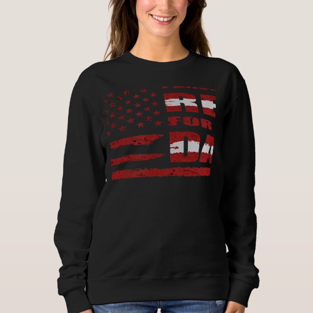Veterans Day I Back The Red For My Dad Sweatshirt (Front)