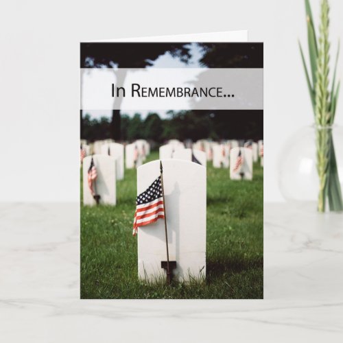 Veterans Day In Remembrance and Thanksgiving Holiday Card
