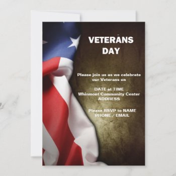 Veterans Day Invitation by ZazzleHolidays at Zazzle
