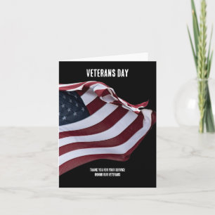 Veterans Day Letterpress Thank You Card