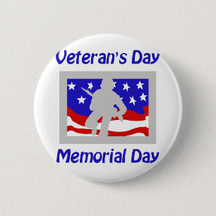 Veteran's Day/Memorial Day Pinback Button
