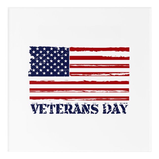 Veterans Day & Morse Code Acrylic Print (Front)