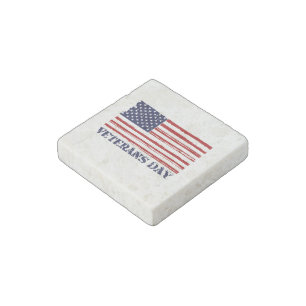 Veterans Day & Morse Code Stone Magnet