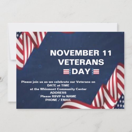 Veterans Day Note Card