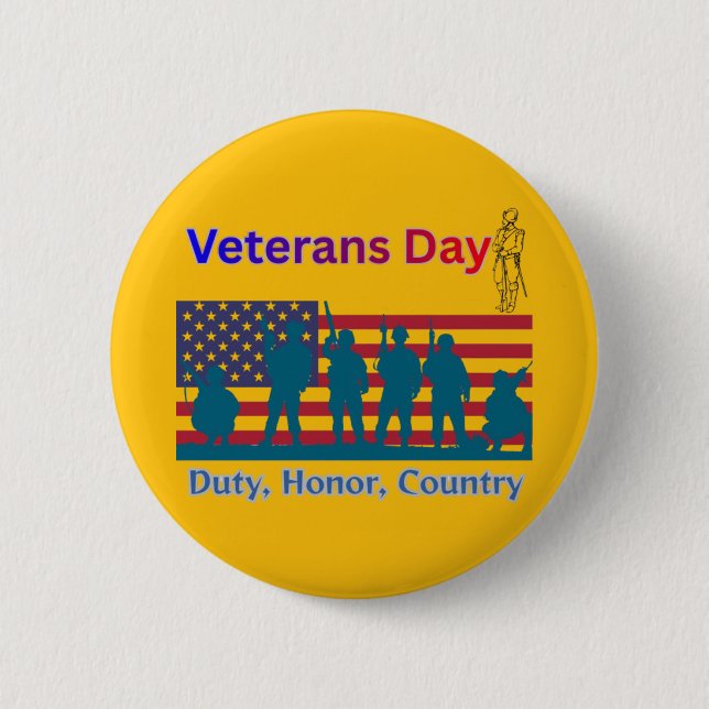 Veterans Day orange Button (Front)