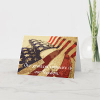 Veteran's Day Our Greatest treasure greeting card