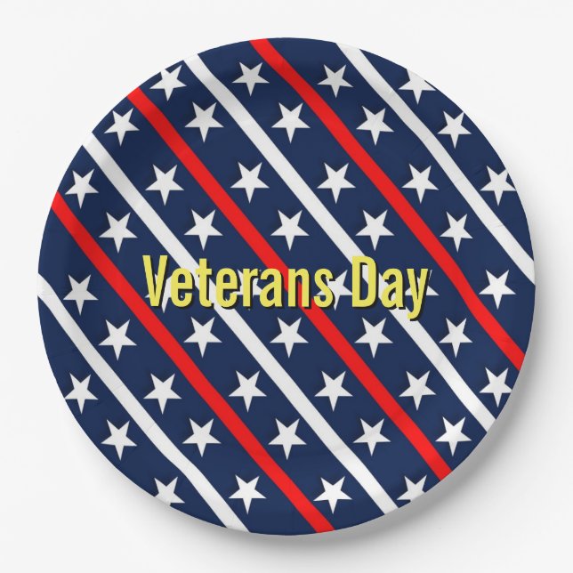 Veterans Day Paper Plates (Front)