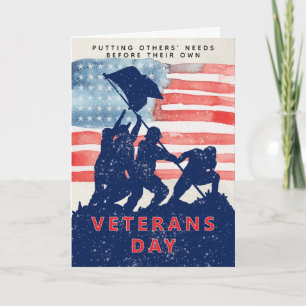 Veterans Day Patriotic Theme Iwo Jima Card