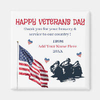 Veterans Day Patriotic USA Flag Thank You
