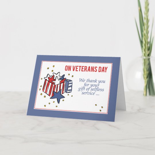 Veterans Day Patriotism Thank You Gift Box of Star | Zazzle.com