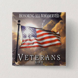 VETERANS DAY PINBACK BUTTON