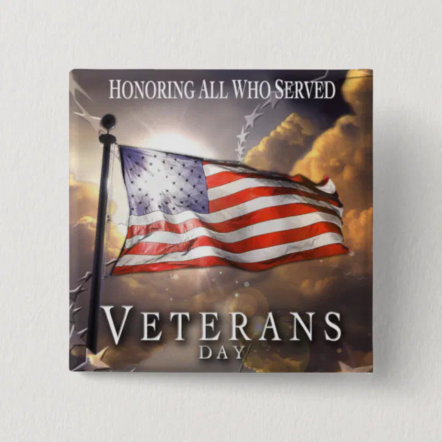 VETERANS DAY PINBACK BUTTON | Zazzle