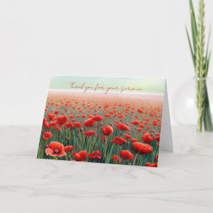 Veterans Day Poppy Field Card