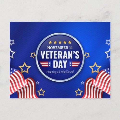 Veterans Day  Postcard
