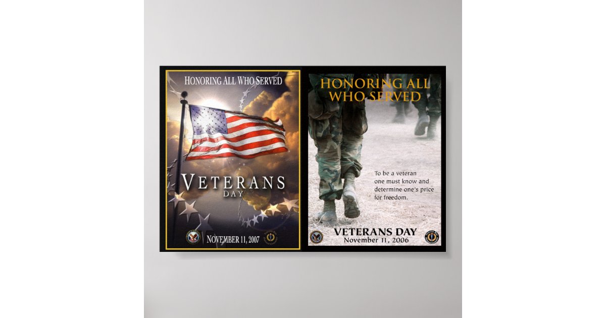 Veterans Day Posters from 8.99 | Zazzle.com