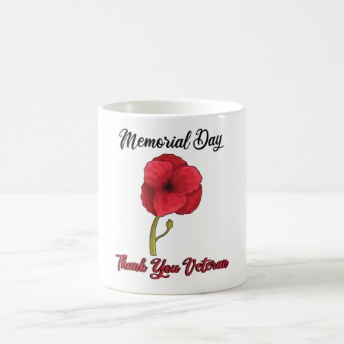 Veterans Day Pride USA Memorial Day Poppy Poppy Coffee Mug