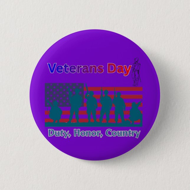Veterans day purple button (Front)