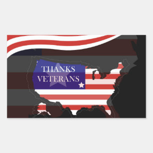 Veterans Day Rectangular Sticker