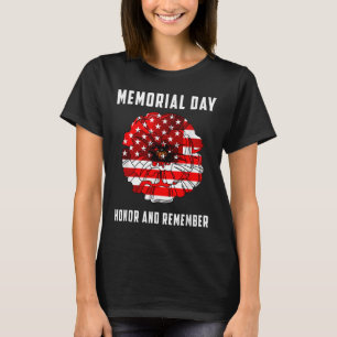Veterans Day Red Poppy Flower Usa Memorial Day 2 T-Shirt