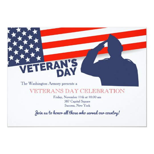 Veteran's Day Salute Invitation