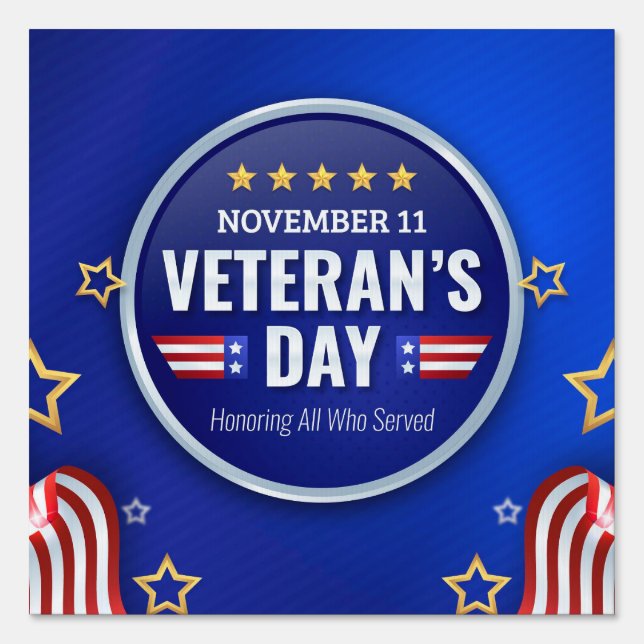 Veterans Day  Sign (Front)