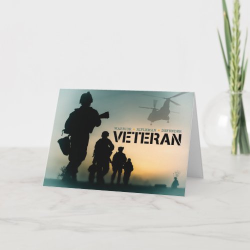 Veterans Day Soldiers Riflemen Warriors Holiday Card