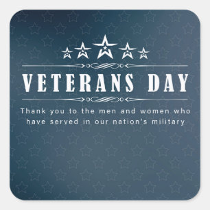 Veterans Day Square Sticker