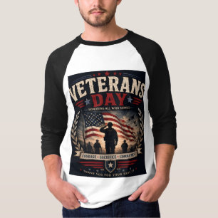 Veterans Day T-Shirt Design - Honoring All