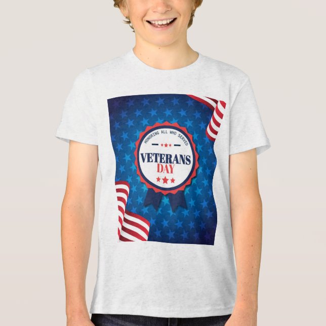 Veterans Day T-Shirt Design Tri-Blend Shirt (Front)