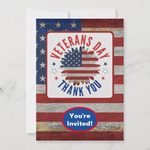 Veterans Day Thank You 4th of July Party Event Invitation