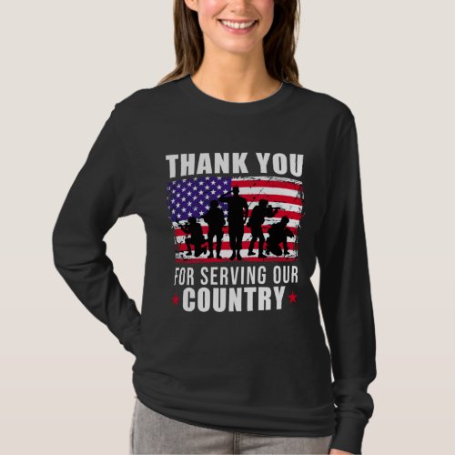 Veterans Day Thank You for Service Army Veteran T_Shirt