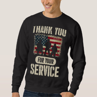Veterans Day Thank You For Your Service Patriotic Sweatshirt