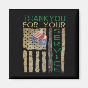 Veterans Day Thank You for your Service Soldier Ca Magnet