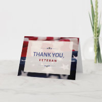 Veterans Day Thank You Greeting Card