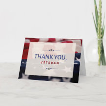 Veterans Day Thank You Greeting Card