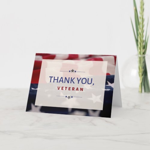 Veterans Day Thank You Greeting Card Veterans Day Thank You Greeting Card