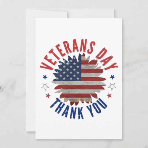 VETERANS DAY THANK YOU  HOLIDAY CARD