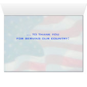 Veterans Day, Thank You - Military Greeting Card (Inside Horizontal (Bottom))