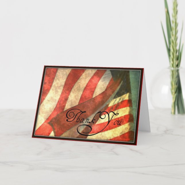 Veterans Day, Thank You Military Greeting Card (Front)