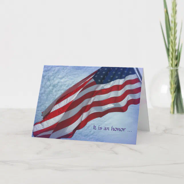 Veterans Day, Thank You - Military Greeting Card (Front)